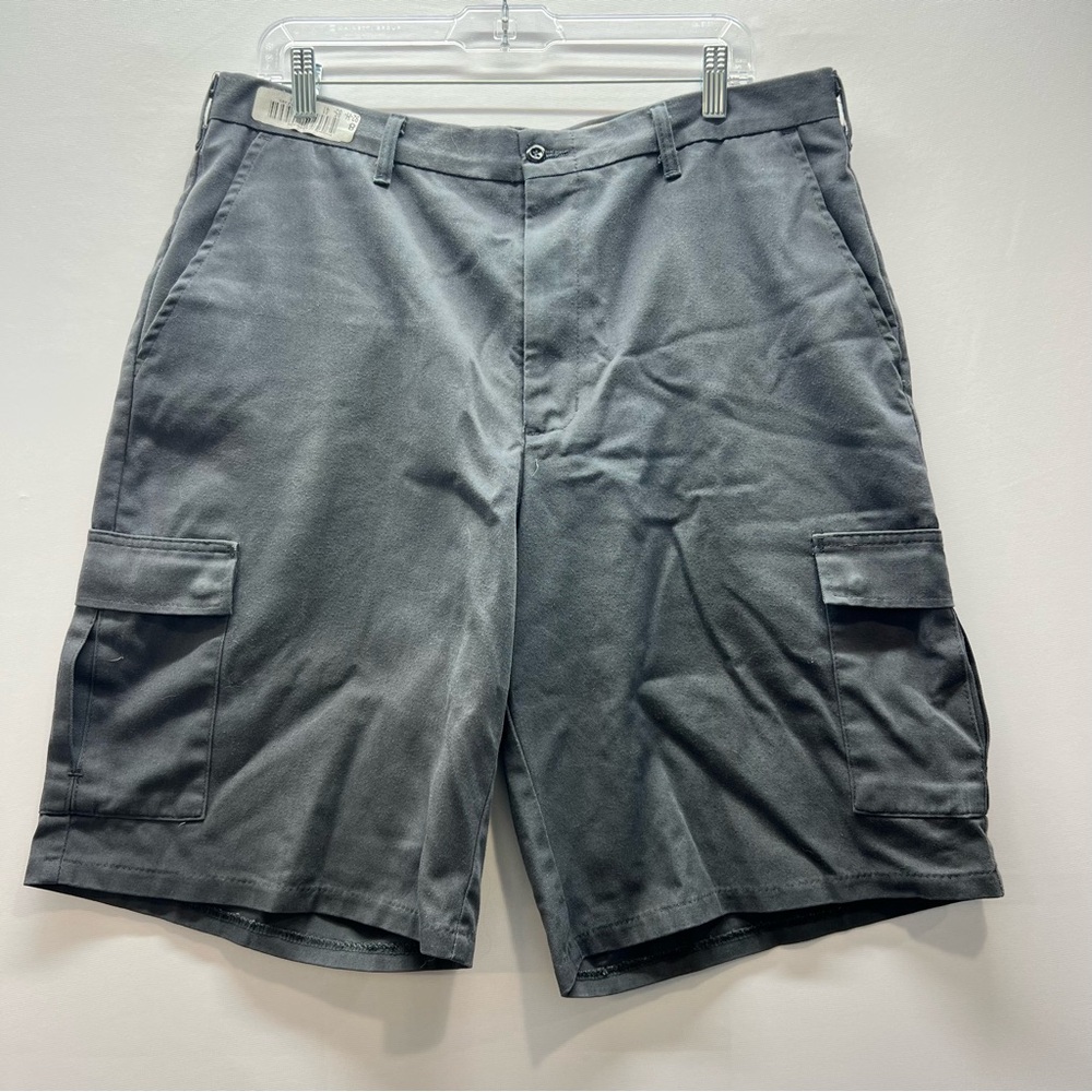 Gray Cargo Shorts with Relaxed Fit and Belt Loops
